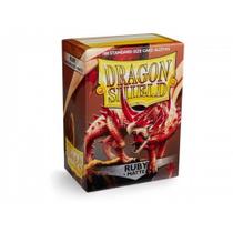 Sleeves Dragon Shield Matte 100 un Protetores Para Cartas Pokemon Magic Cor Ruby