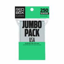 Sleeves Padrão USA Jumbo Pack 56 X 87mm 250 unidades Buró Red Box