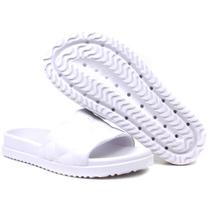 Slide Feminino Ortopédico Confortável Chinelo Nuvem Macio Branco