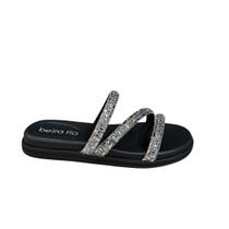 Slide Flat Beira Rio Papete Strass 8488 Brilho