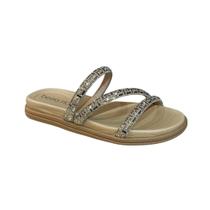 Slide Flat Beira Rio Papete Strass 8488 Tamanho especial