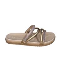 Slide Flat Beira Rio Papete Strass Brilho 8529 Moda