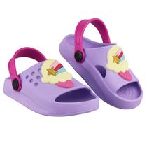 Slide Infantil Babuche Menina Sorvete Macio Flexível Antiderrapante Feminino