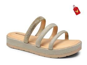 Slide Mississipi Feminino Ouro Light Ref:MB811 Slide Mississipi Feminino Ouro Light Ref:MB811