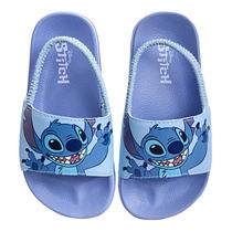 Slides Disney Kids Lilo and Stitch com bico aberto Sandálias femininas Sandália deslizante sem cadarço com alça traseira lilás (tamanho 11-12, criança pequena)