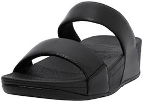 Slides FitFlop LULU Leather ED4090-070 para mulheres - preto Slides FitFlop LULU Leather ED4090-070 para mulheres - preto