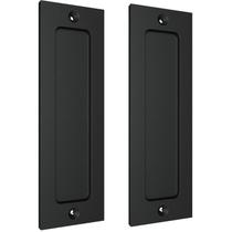 Sliding Barn Door Handle Tibres Flush Black, conjunto de 2