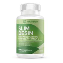 Slim Desin 60 Cápsulas 500mg - HealthPlant - Picolinato de Cromo - Vitamina C