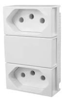 Slim Monobloco Branco 2 Tomadas 10A Ilumi Slim Monobloco Branco 2 Tomadas 10A Ilumi