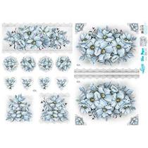 Slim Paper Decoupage Lili Negrão 33,8 x 47,3 cm - SPL1-002 Flores Cinzas