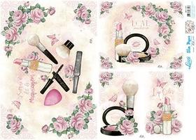 Slim Paper Decoupage SPL1-007 Rosas e Maquiagem Lili Negrão 47,3x33,8cm - Litoarte