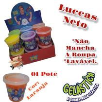 Slime Amoeba Geleca Geleinha Gelastica 01 Pote - Luccas Neto - Brilha No Escuro - Glitter - Metalizada - Toys Lab