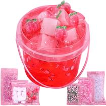 Slime Azeperoy Premade Peach Pink Jelly Cube Glimmer Slime Azeperoy Premade Peach Pink Jelly Cube Glimmer