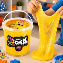 Slime Balde Dos Rosa 1,5kg Amarelo Leozin Balde Massinha Slime Balde Dos Rosa 1,5kg Amarelo Leozin Balde Massinha