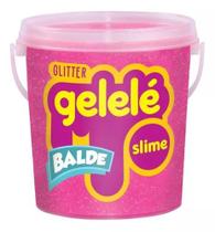 Slime Com Glitter Gelele Balde Geleca Cores 457g divertido