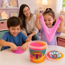 Slime Cores Gelele Mista 1,5kg Infantil Balde Sortida Grande