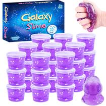 Slime Cup D'ALBA Purple Galaxy Star, pacote com 24 lembrancinhas de festa para crianças