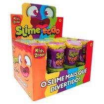 SLIME DIVERTIDO ECÃO KIDS ZONE POTE 110g - CAIXA COM 24un