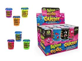 Slime Ecão Glitter Caixa com 24 Unidades de 110g Brinquedo - DTC Brinquedos