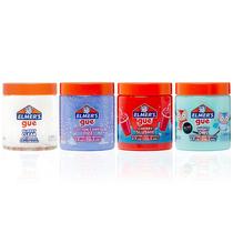 Slime Elmer's Glue Clear Glow Crunchy 4C - Pacote Variedades Pré-fabricado