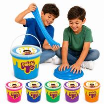 Slime Gelele Balde 1,5Kg Cores Mistas Azul Tradicional Rosa Slime Gelele Balde 1,5Kg Cores Mistas Azul Tradicional Rosa
