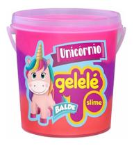 Slime Gelele Balde unicornio Cores Slime 457g divertido - Doce Brinquedo