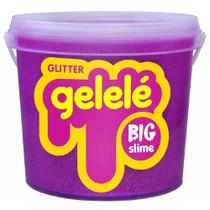 Slime Gelelé Big Slime Glitter Roxo Balde 1,5kg - Gelele