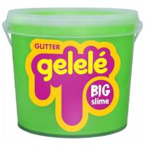 Slime Gelelé Big Slime Glitter Verde Balde 1,5kg