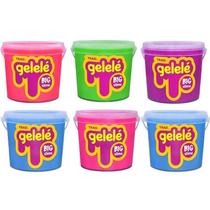 Slime Gelelé Big Tradicional Balde 1,5kg Caixa Com 6