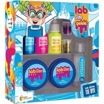 Slime Gelele Lab Tie Dye Kit Criativo para Pintar e Decorar 197g Doce Brinquedo