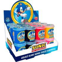Slime Gelele Pote Sonic 152G com Disco Colecionável Caixa com 24