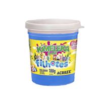 Slime Kimeleka 180g Com Filhote Acrilex (CORES E FILHOTES SORTIDOS)