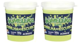 Slime Kimeleka Brilha no Escuro 180g Art Kids Kit 2 Unidades