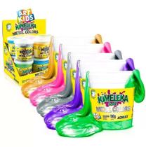 Slime Kimeleka Metal Colors 180g Art Kids Caixa com 6 Potes