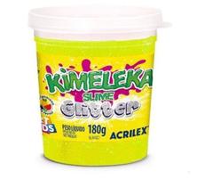Slime kimeleka não mancha 180g glitter amarelo - acrilex