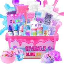 Slime Kit Inksbui Confetti, Glimmer Crunchy, Foam, Jelly Cubes