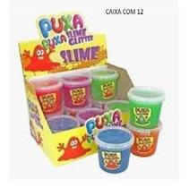 SLIME PUXA-PUXA GLITTER 180g CORES CAIXA COM 12
