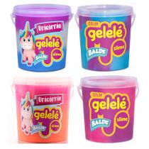 Slime Unicórnio + Color Kit Com 4 Baldes De 457g Cada