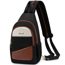 Sling Bag LOVEVOOK Preta para Mulheres - Mochila Conversível Sling Bag LOVEVOOK Preta para Mulheres - Mochila Conversível