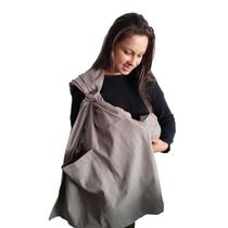 Sling de Argola Canguru Com Ombreira Carregador De Bebe Proteção Marrom com Bolso Antialérgico 100 Algodão até 20 kilos dia a dia Praia Parque Best Sling de Argola Canguru Com Ombreira Carregador De Bebe Proteção Marrom com Bolso Antialérgico 100 Algodão até 20 kilos dia a dia Praia Parque Best