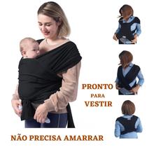 Sling De Vestir Canguru Pronto Para Usar - Preto - G