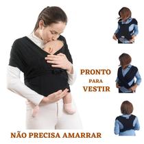 Sling De Vestir Canguru Pronto Para Usar - Preto - P