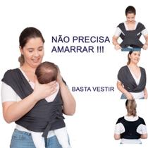 SLING DE VESTIR, LITTLE BENI, CANGURU CARREGADOR DE BEBÊ, WRAP SLING Cor:ChumboTamanho:P