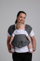 Sling fácil de vestir carregador de bebê ergonômico cinza g - Soul Mamma