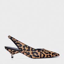 Slingback Carrano Salto Fino Iconic Animal Print - 850004 - 37 - Onça