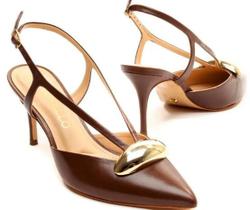Slingback Cecconello Marrom