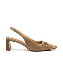Slingback Couro Nude Salto Baixo Cecconello 2901001-4 Slingback Couro Nude Salto Baixo Cecconello 2901001-4