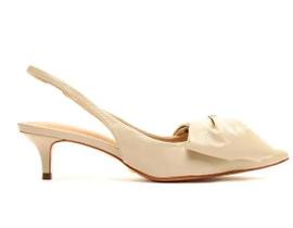 Slingback Couro Off White