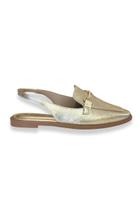 Slingback Dourado Bico Quadrado Verniz Bebecê