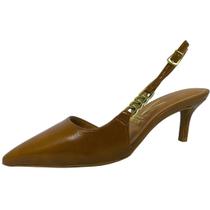Slingback Feminino Bico Fino Social Delicado Leve Vizzano
